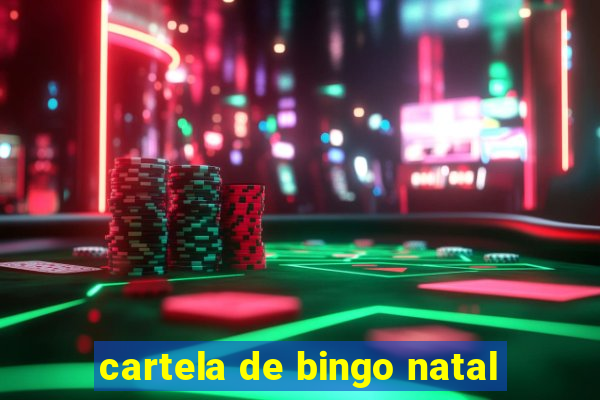 cartela de bingo natal